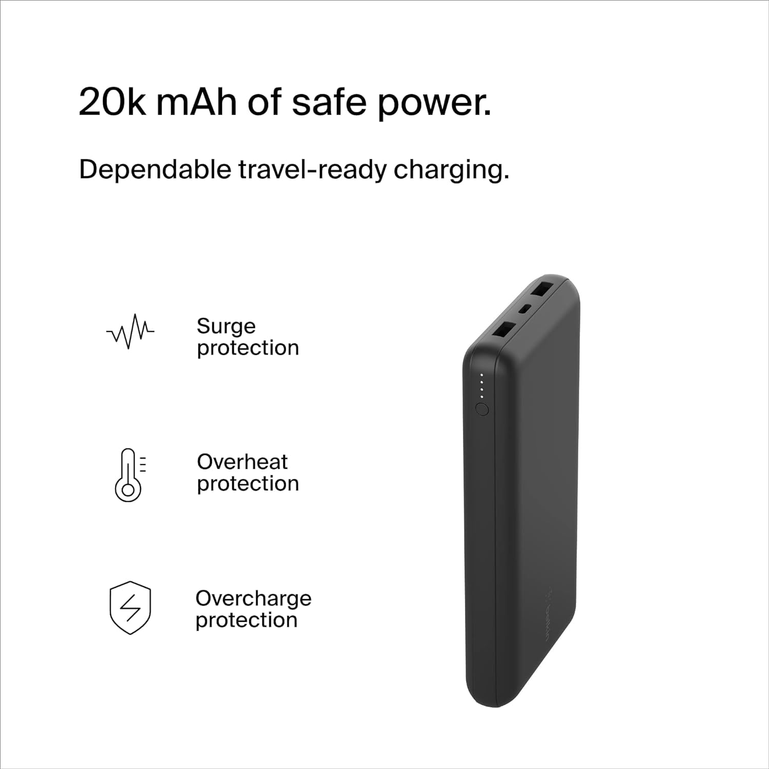 Foto 3 pulgar | Venta Internacional - Cargador Usb C De 3 Puertos Power Bank Belkin Boostcharge De 20.000 Mah