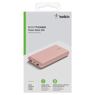 Foto 6 | Venta Internacional - Cargador Usb C De 3 Puertos Power Bank Belkin Boostcharge De 20.000 Mah
