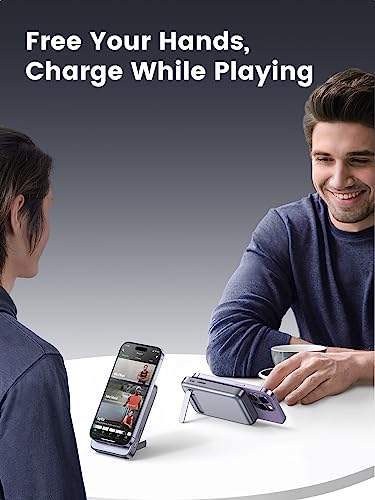Foto 7 pulgar | Venta Internacional - Power Bank Ugreen Magnético De 10.000 Mah Con Soporte Plegable