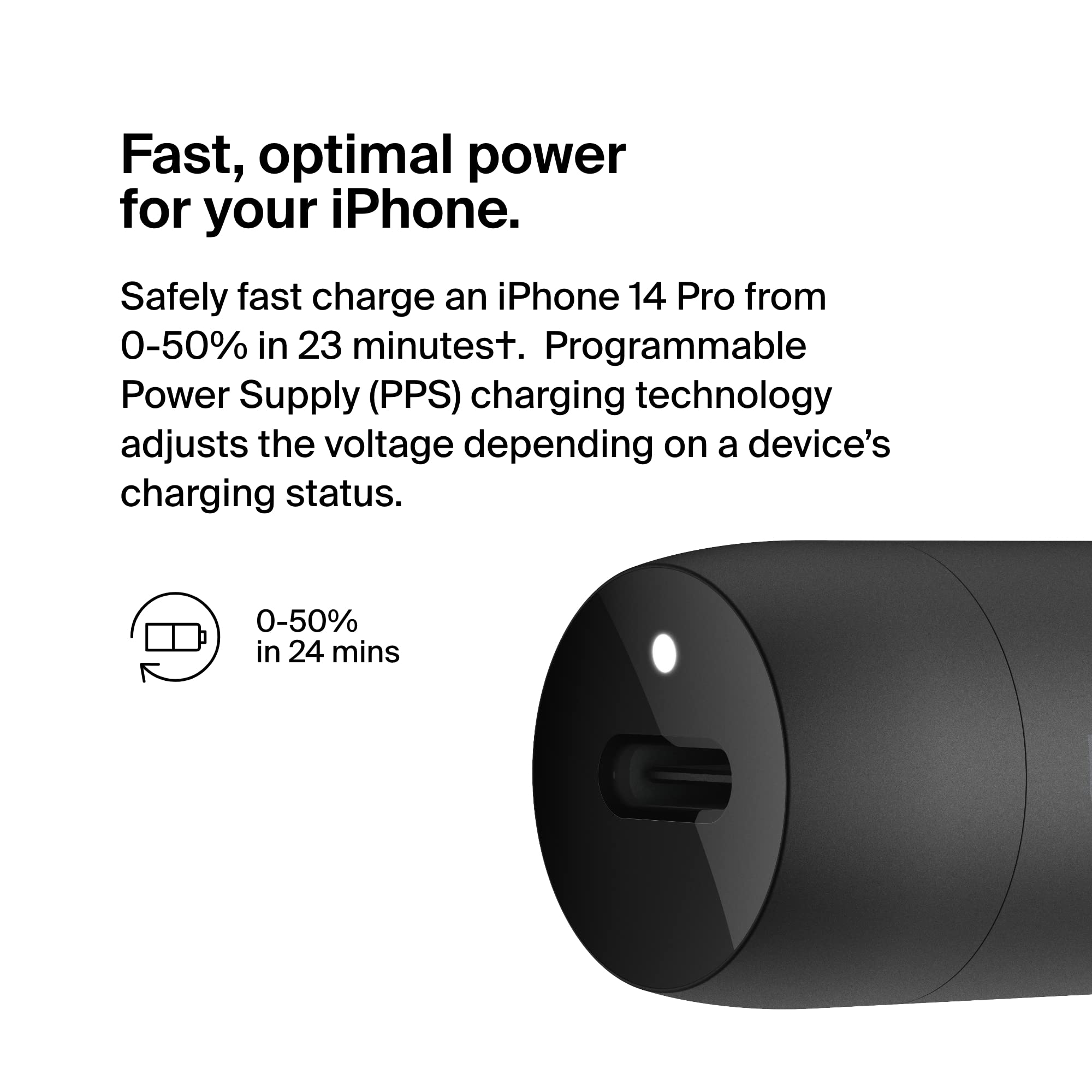 Foto 3 pulgar | Venta Internacional - Cargador De Coche Belkin Boost↑ Charge™ De Carga Rápida Usb-c Pd De 30 W