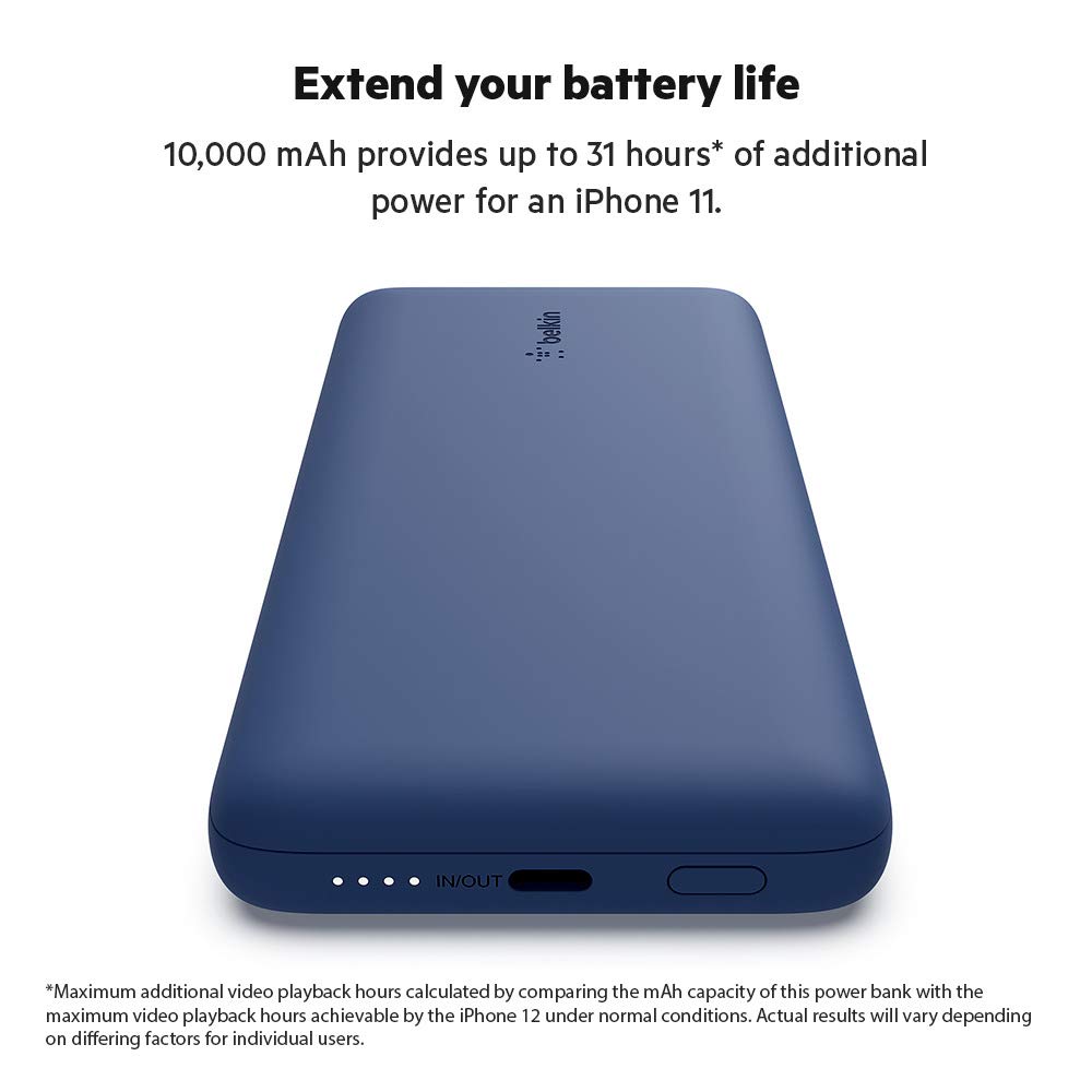 Foto 3 pulgar | Batería Externa Belkin Boostcharge Plus De 10.000 Mah Con Lightning Y Usb-c - Venta Internacional.