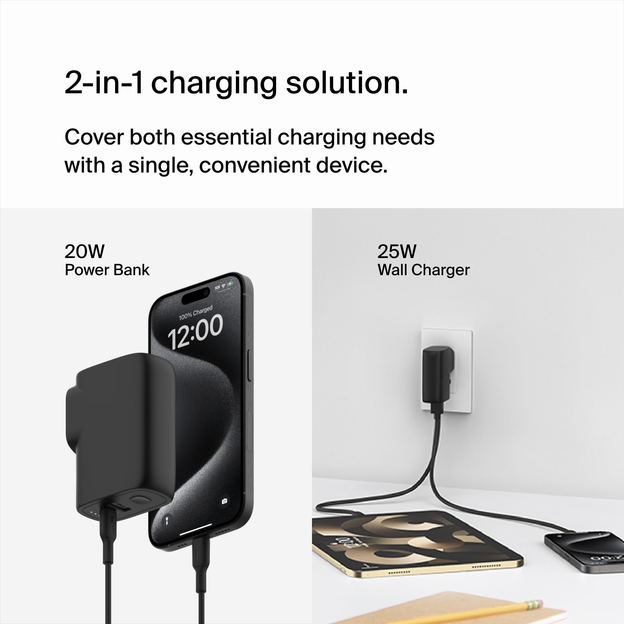 Foto 3 pulgar | Cargador Y Batería Externa Belkin Boostcharge De 25 W Y 5 K Con Adaptador - Venta Internacional.
