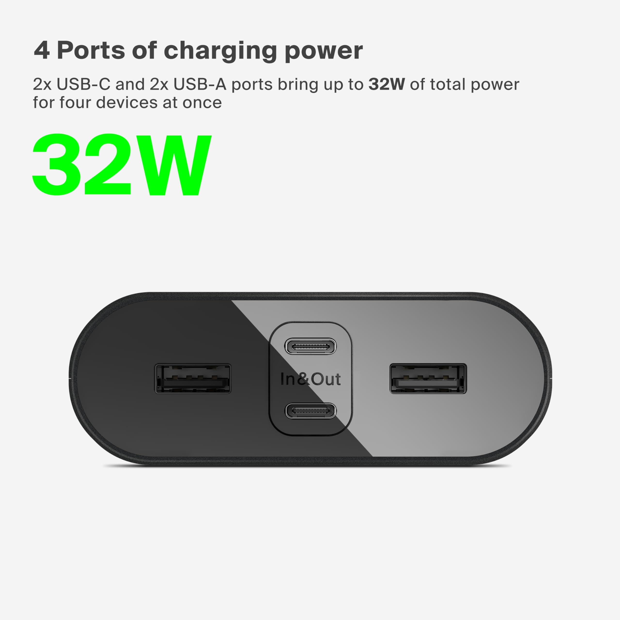 Foto 3 pulgar | Batería Externa Belkin Boostcharge 26k De 4 Puertos Con Usb-c Y Usb-a - Venta Internacional.