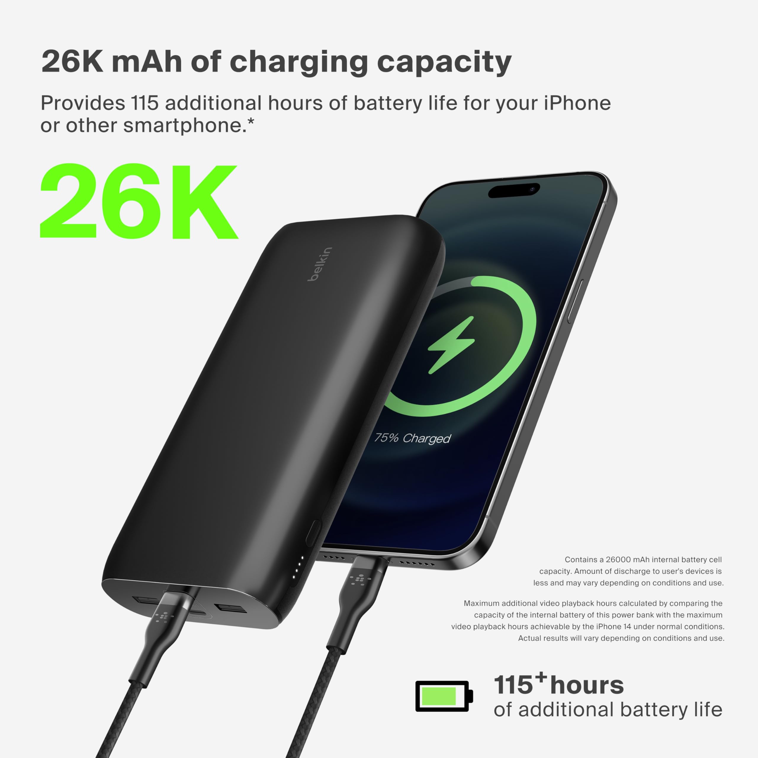Foto 5 pulgar | Batería Externa Belkin Boostcharge 26k De 4 Puertos Con Usb-c Y Usb-a - Venta Internacional.