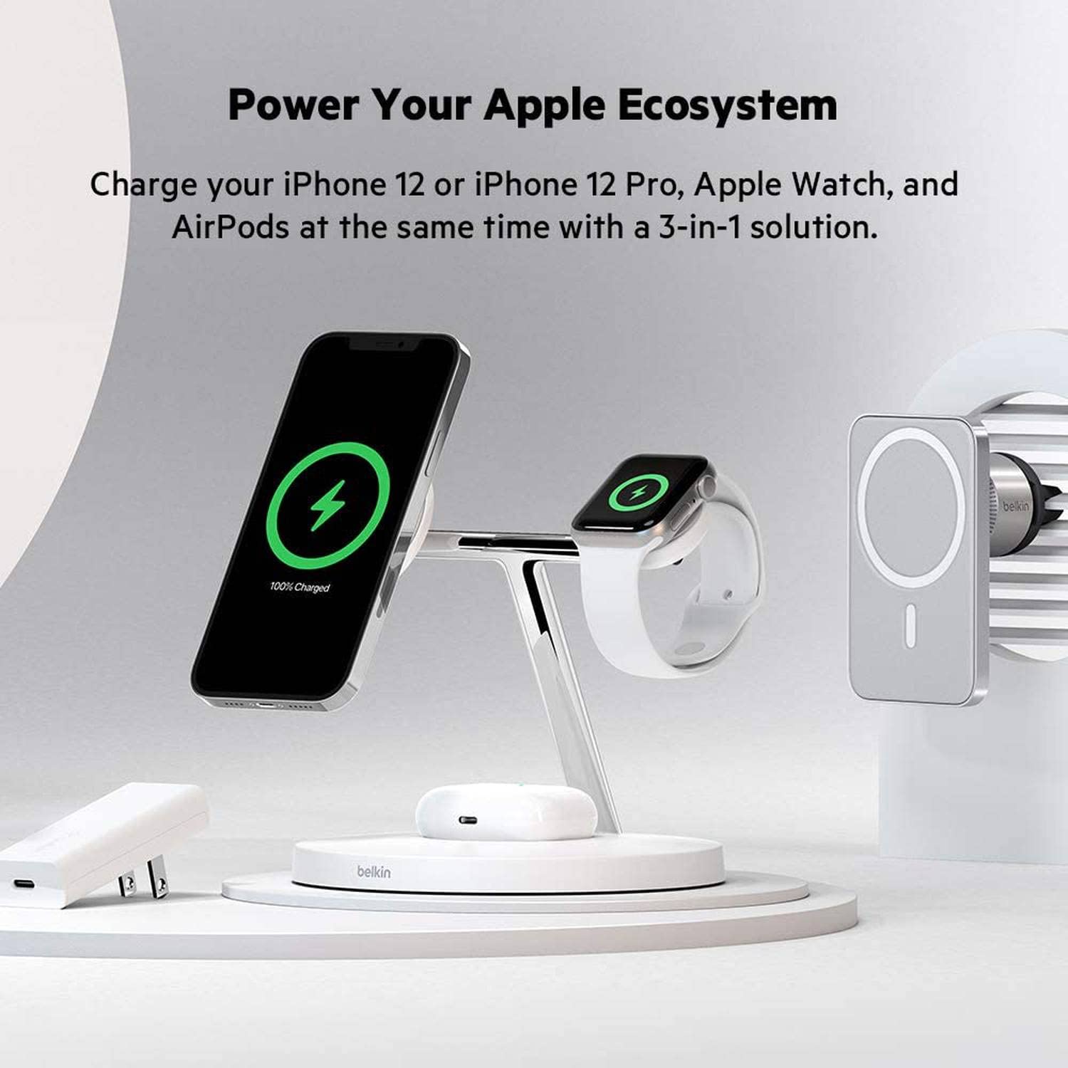 Foto 5 pulgar | Cargador Inalámbrico Belkin Boostcharge Pro 3 En 1 Para Iphone 13, 12 - Venta Internacional.