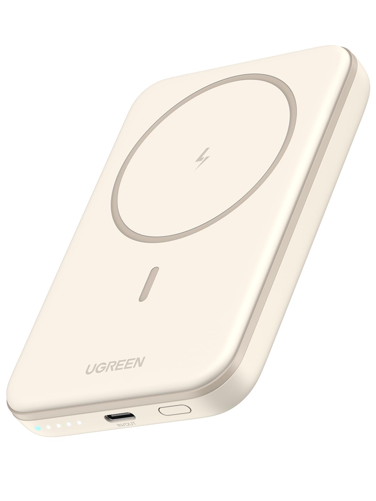 Banco De Energía Magnético Ugreen De 5000 Mah Inalámbrico, Blanco - Venta Internacional. $949