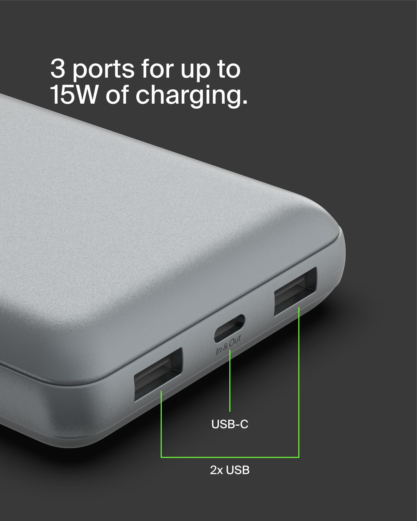 Foto 7 pulgar | Batería Externa Belkin Boostcharge Usb-c De 20.000 Mah, Color Gris - Venta Internacional.