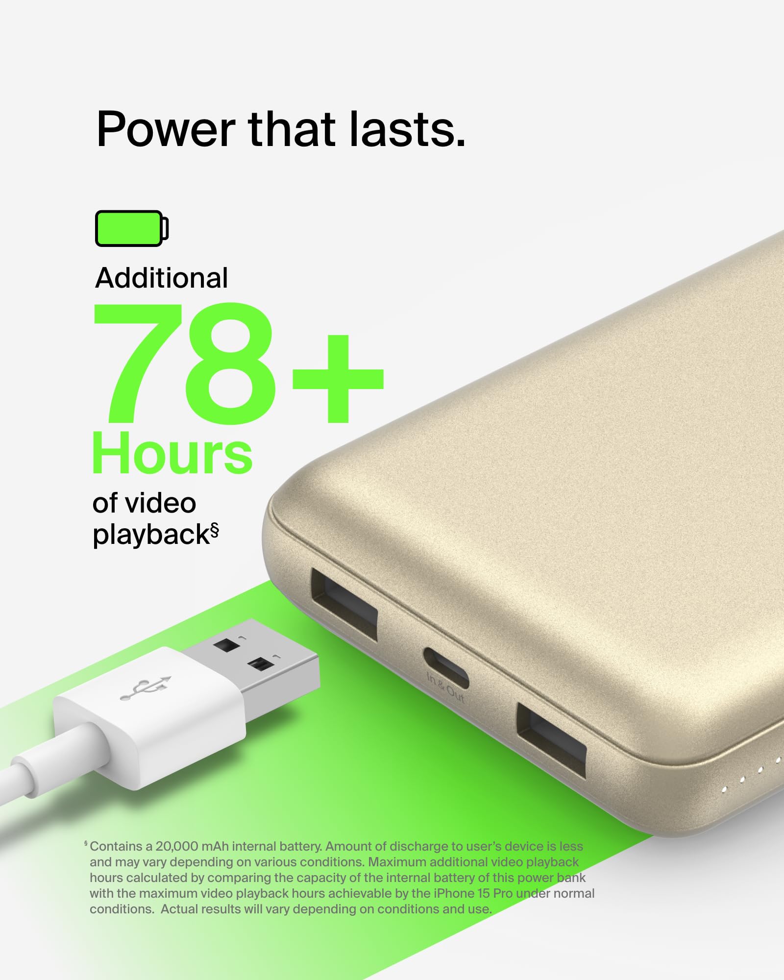 Foto 4 pulgar | Batería Externa Belkin Boostcharge Usb-c De 20.000 Mah Con 3 Puertos, Color Dorado - Venta Internacional.