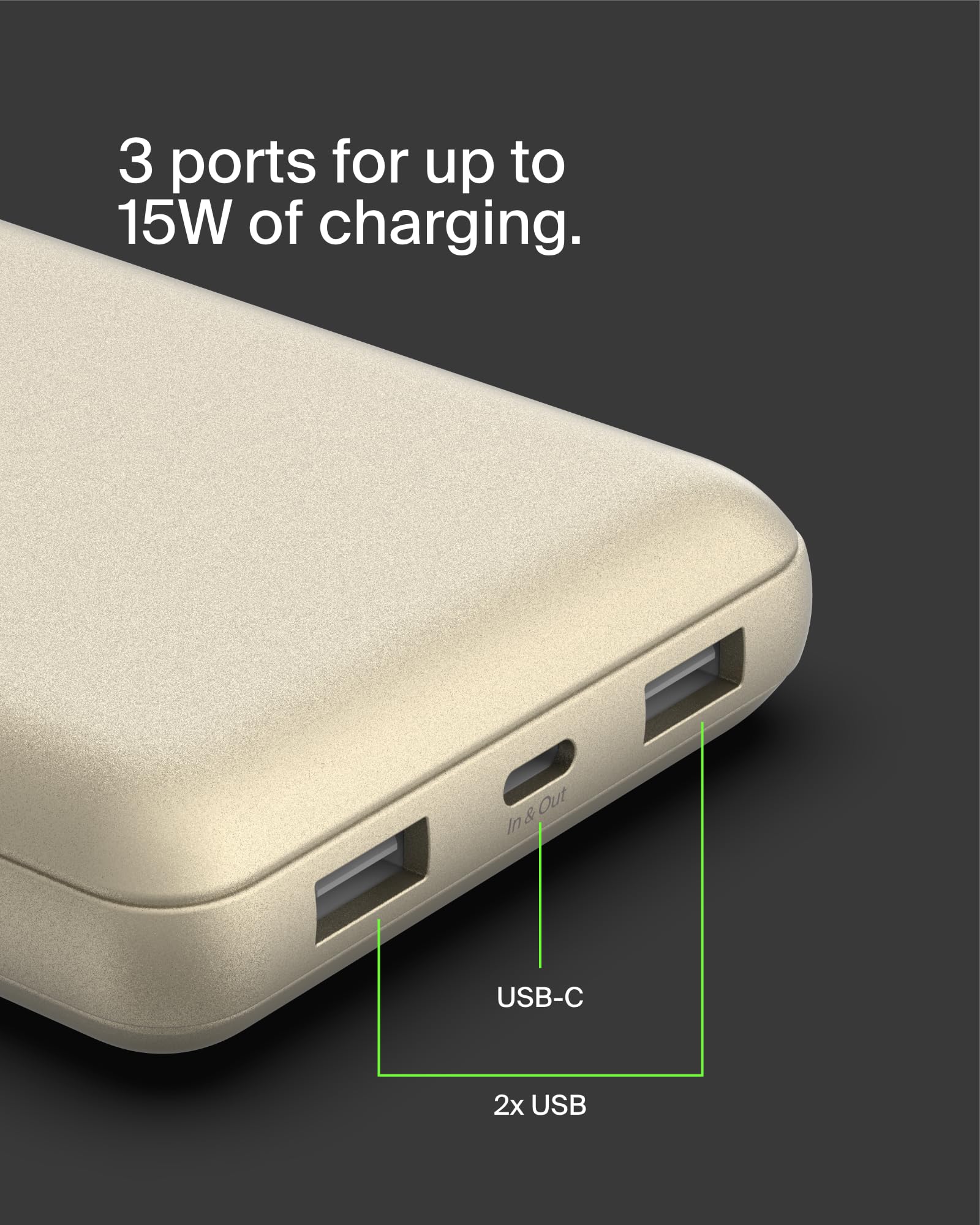 Foto 7 pulgar | Batería Externa Belkin Boostcharge Usb-c De 20.000 Mah Con 3 Puertos, Color Dorado - Venta Internacional.