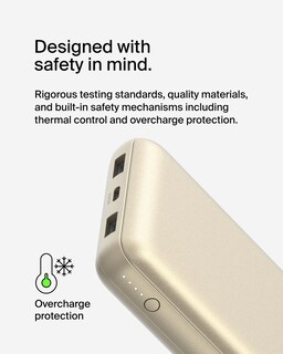 Foto 7 | Batería Externa Belkin Boostcharge Usb-c De 20.000 Mah Con 3 Puertos, Color Dorado - Venta Internacional.