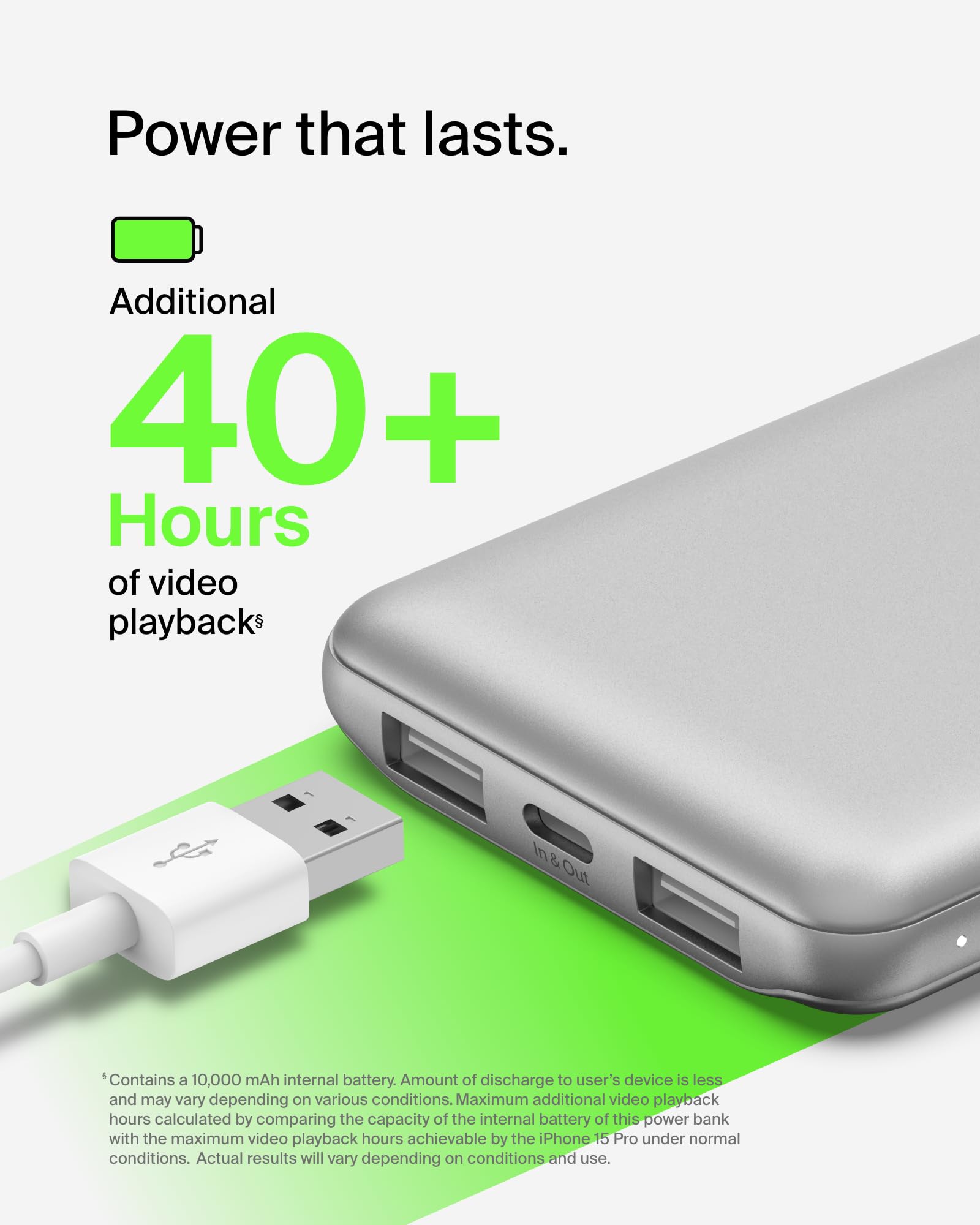 Foto 4 pulgar | Cargador Portátil Belkin Boostcharge Usb-c De 10.000 Mah, Color Plateado - Venta Internacional.