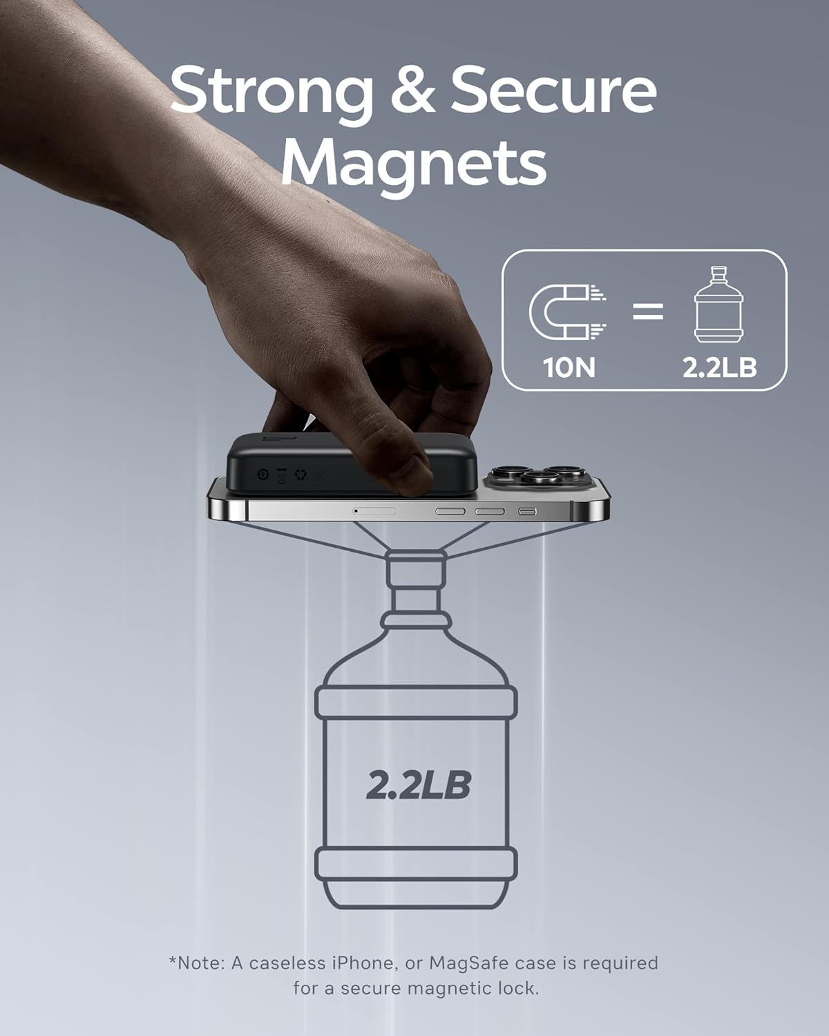 Foto 3 pulgar | Cargador Portátil Baseus De 10000 Mah, Banco De Energía Magnético Inalámbrico - Venta Internacional.