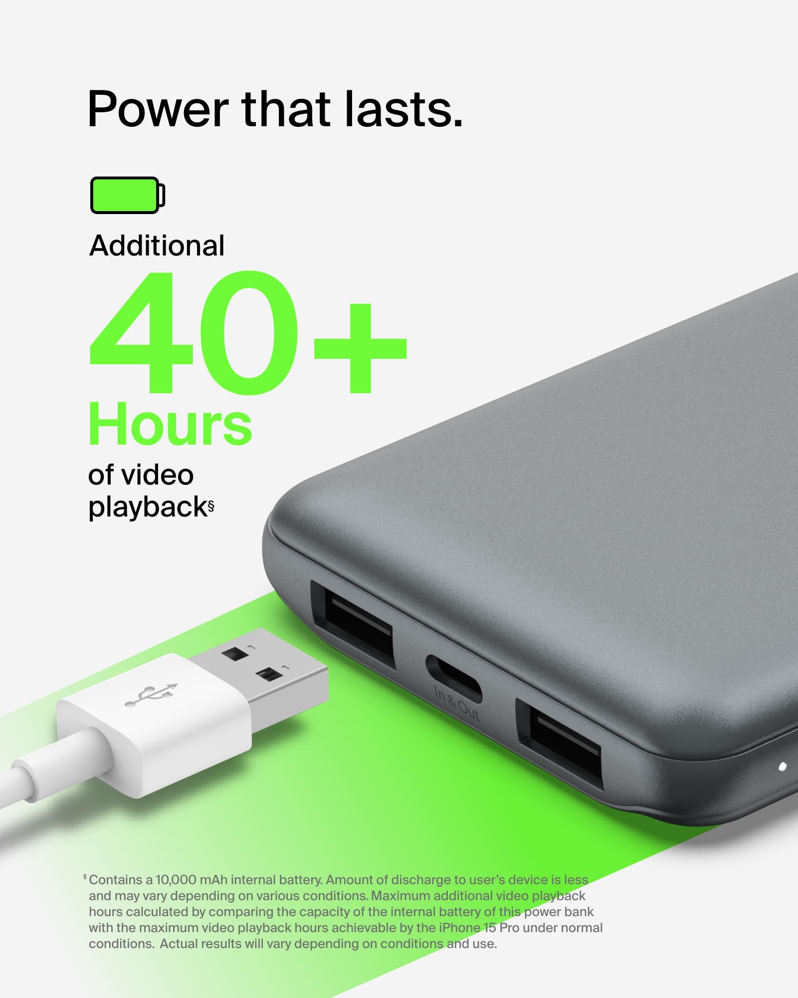 Foto 4 pulgar | Cargador Portátil Belkin Boostcharge 10,000mah Usb-c Gris - Venta Internacional.