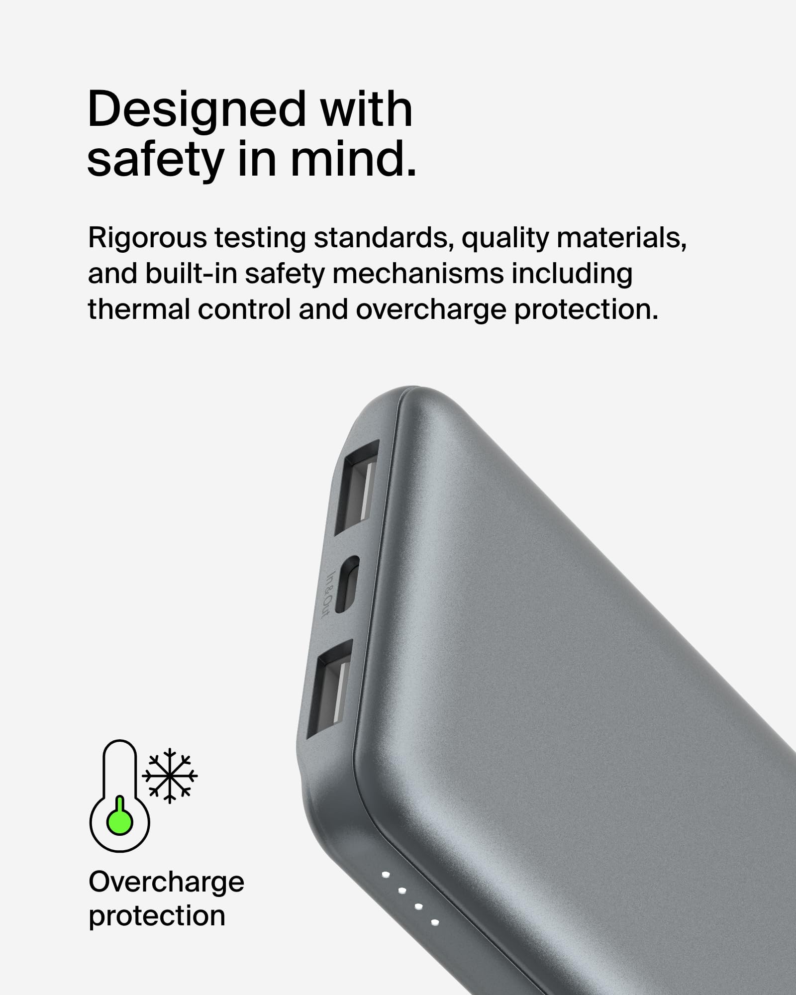 Foto 7 | Cargador Portátil Belkin Boostcharge 10,000mah Usb-c Gris - Venta Internacional.