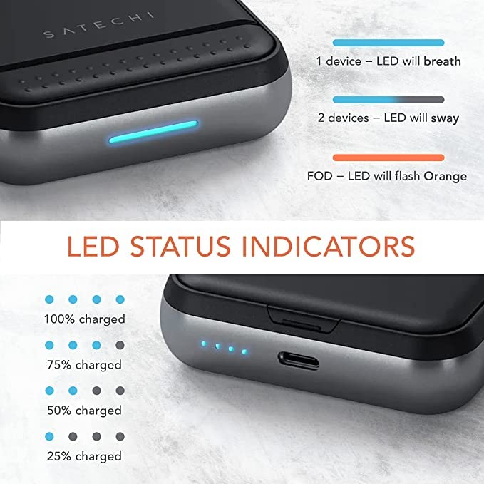 Foto 4 pulgar | Soporte De Cargador Inalámbrico Y Banco De Energía Satechi Duo De 10000 Mah - Venta Internacional.