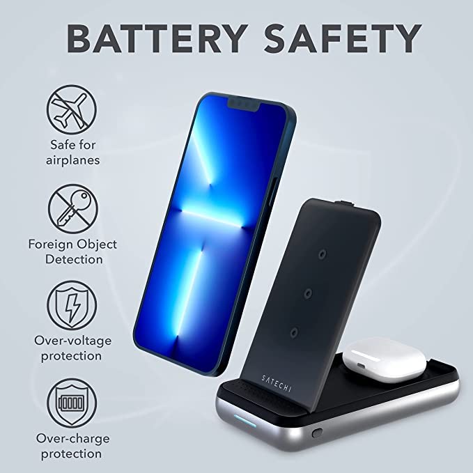 Foto 6 pulgar | Soporte De Cargador Inalámbrico Y Banco De Energía Satechi Duo De 10000 Mah - Venta Internacional.