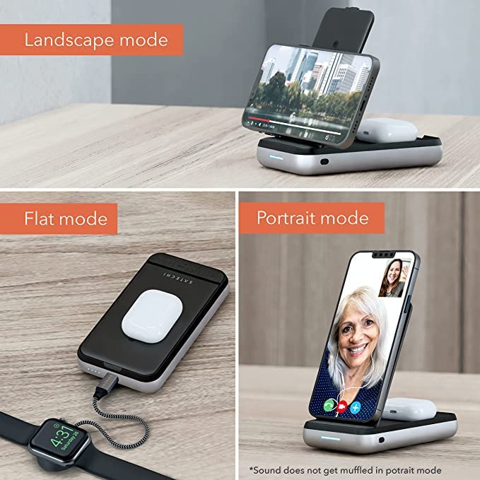 Foto 7 pulgar | Soporte De Cargador Inalámbrico Y Banco De Energía Satechi Duo De 10000 Mah - Venta Internacional.