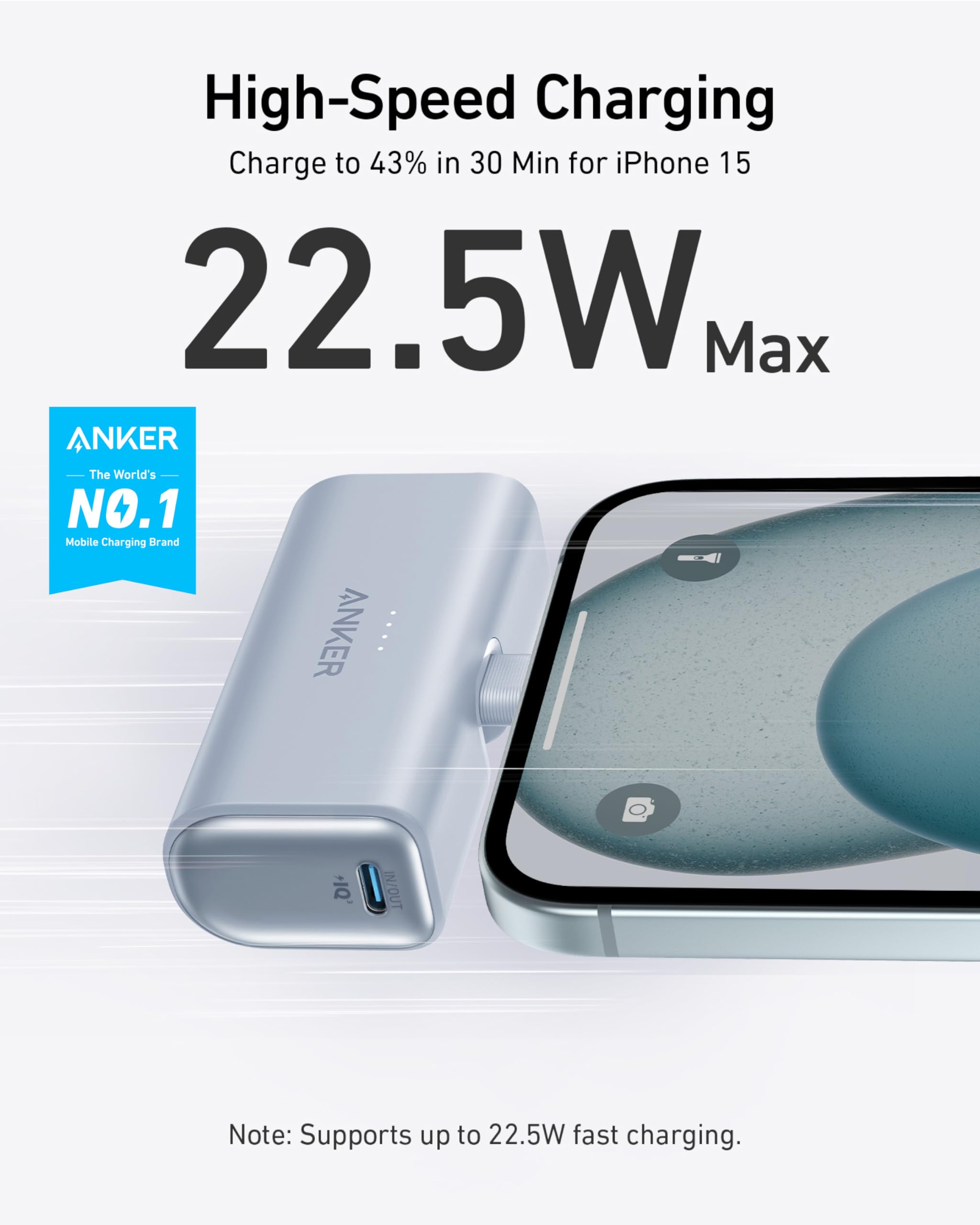 Foto 3 pulgar | Cargador Portátil Anker Nano Power Bank De 5000 Mah Y 22,5 W - Venta Internacional.