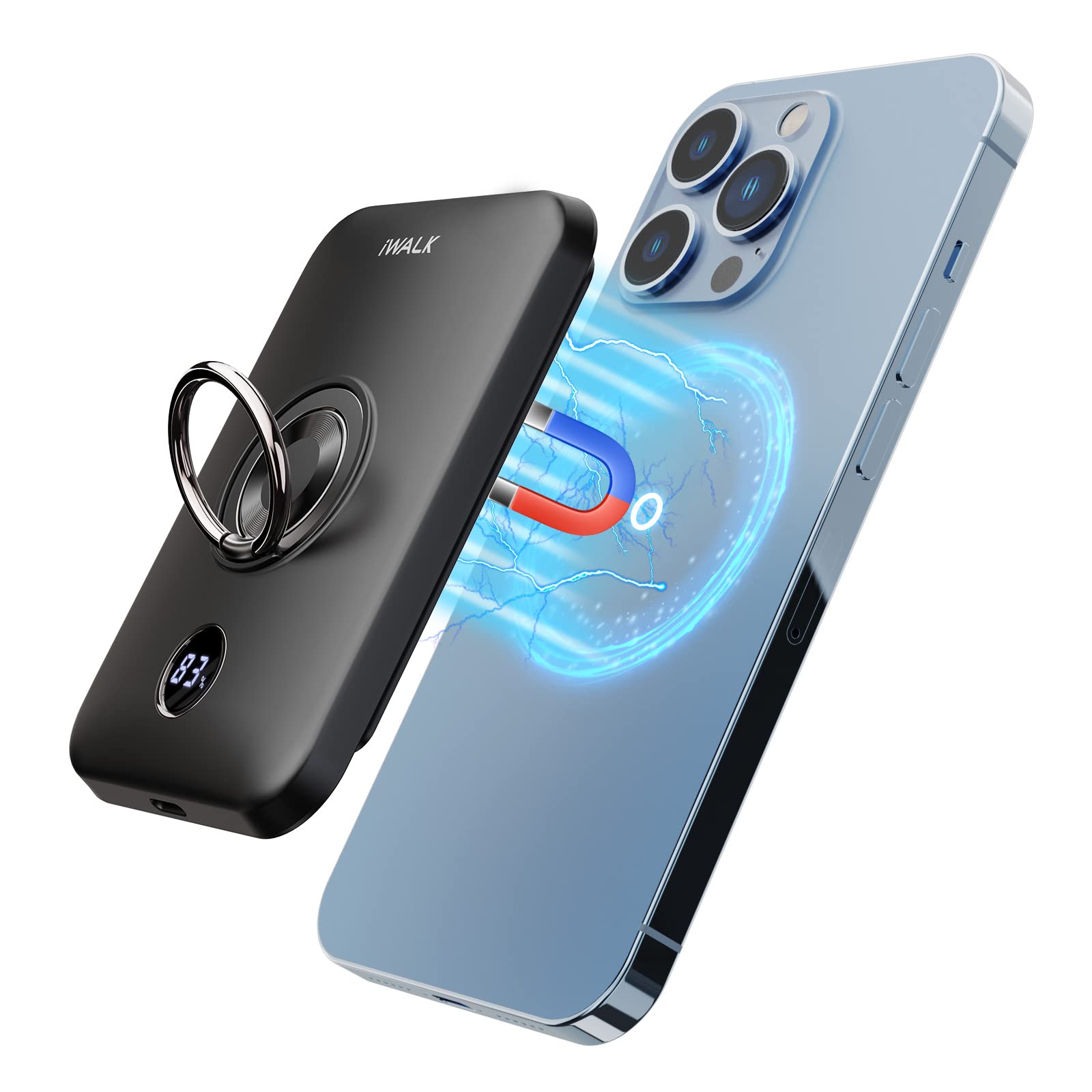Cargador Inalámbrico Magnético Power Bank Iwalk De 6000 Mah Para Iphone - Venta Internacional.
