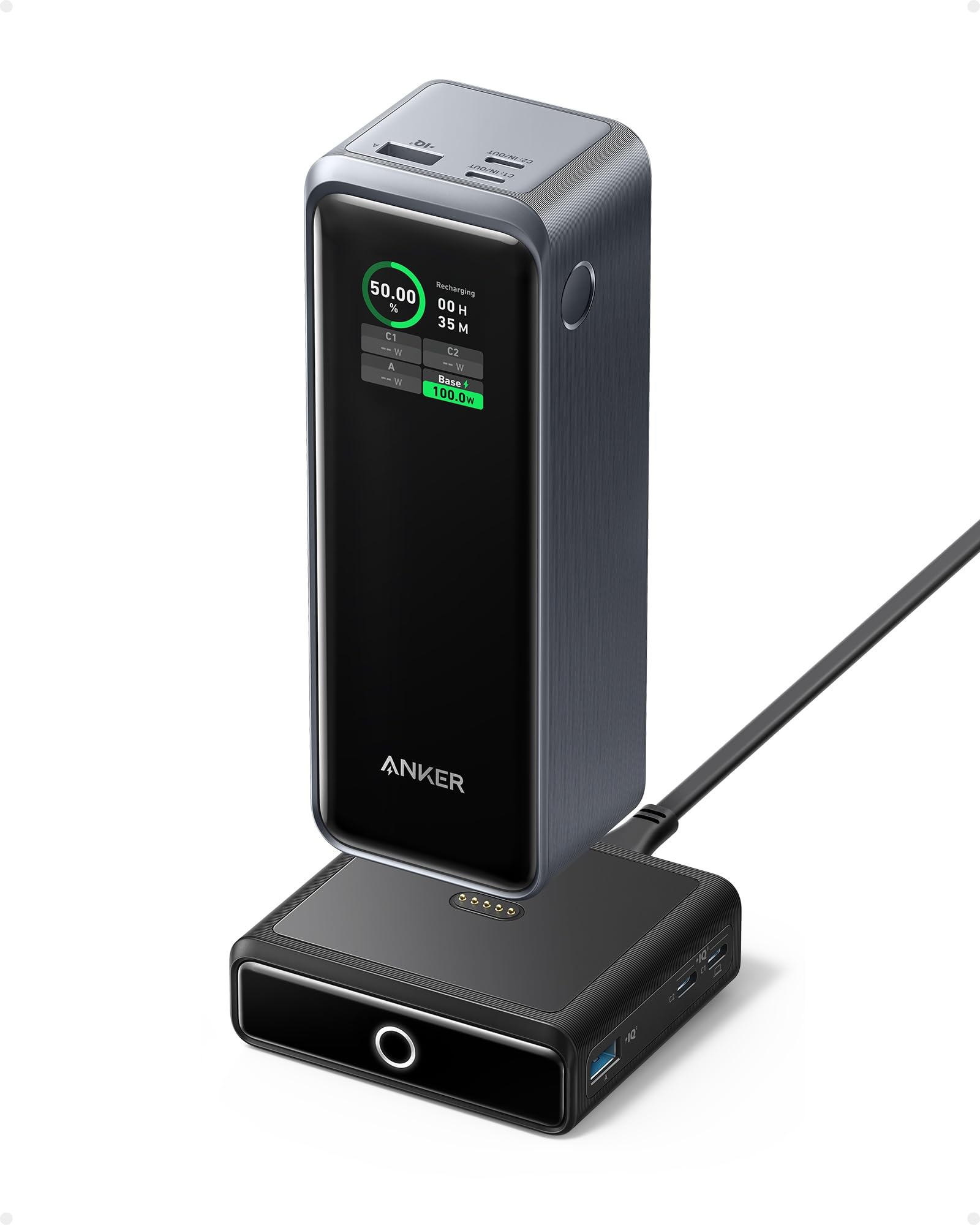 Power Bank Anker Prime 27,650 Mah 250 W Con Base De Carga De 100 W - Venta Internacional.