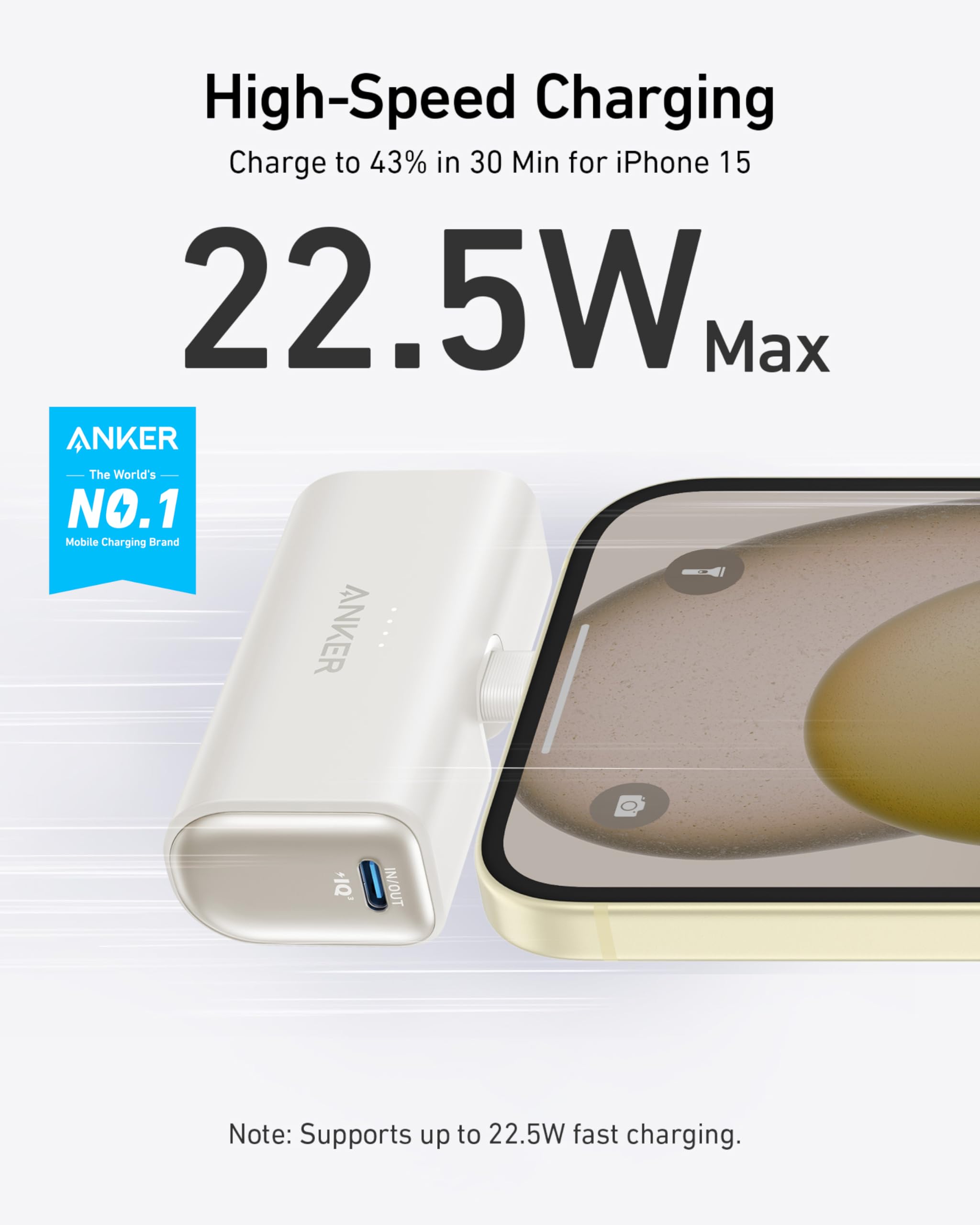 Foto 3 pulgar | Batería Externa Anker Nano De 5000 Mah Y 22,5 W Con Usb-c Para Iphone 15 - Venta Internacional.