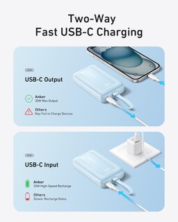 Foto 5 | Power Bank Anker Zolo De 20 000 Mah Y 30 W Con Cable Usb-c Para Iphone - Venta Internacional.