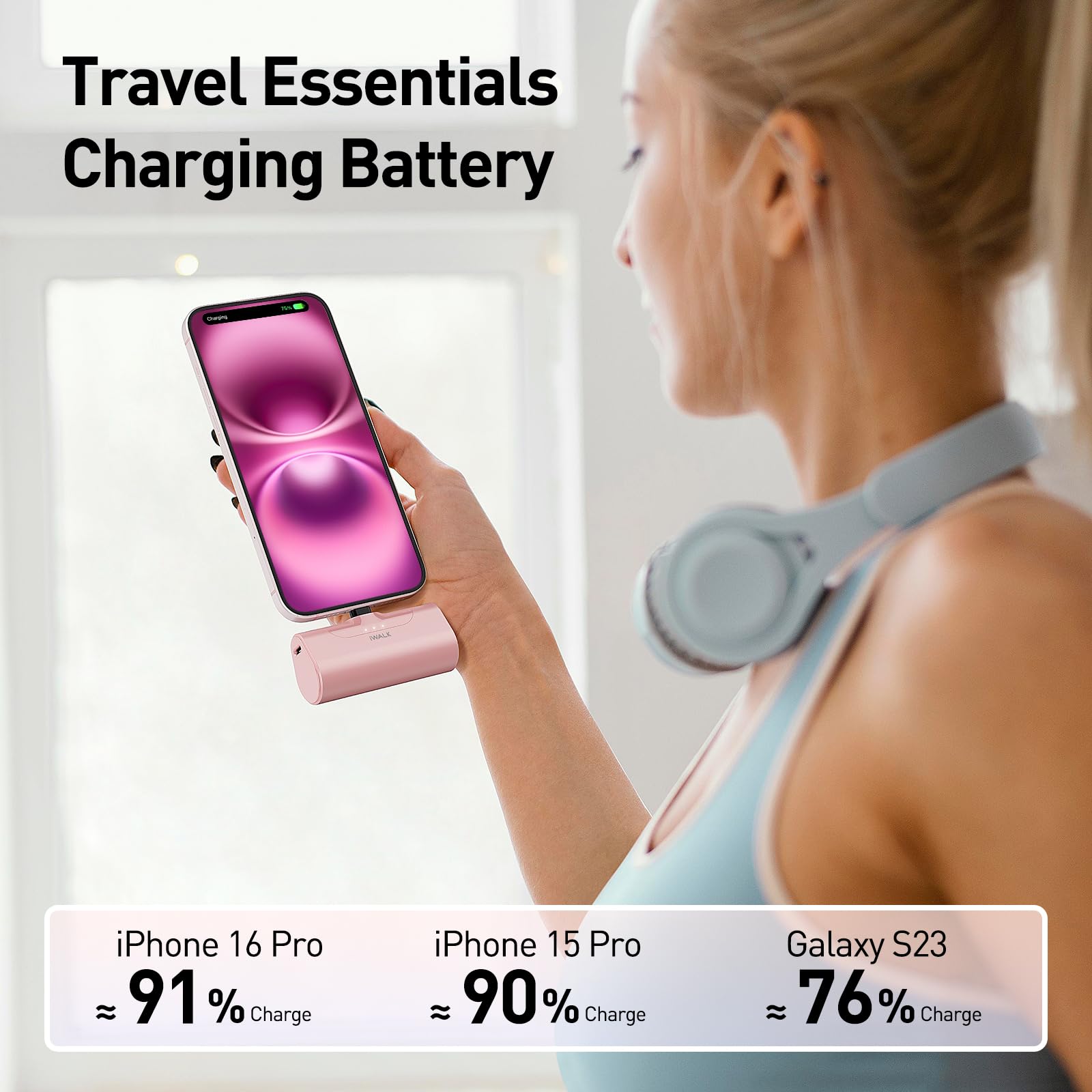 Foto 6 pulgar | Cargador Portátil Iwalk Para Iphone 15 Con Batería De 4500 Mah - Venta Internacional.