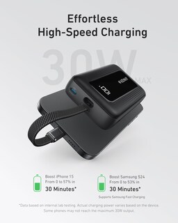 Foto 3 | Power Bank Anker Zolo De 20 000 Mah Y 30 W Con Cable Usb-c Para Iphone - Venta Internacional.
