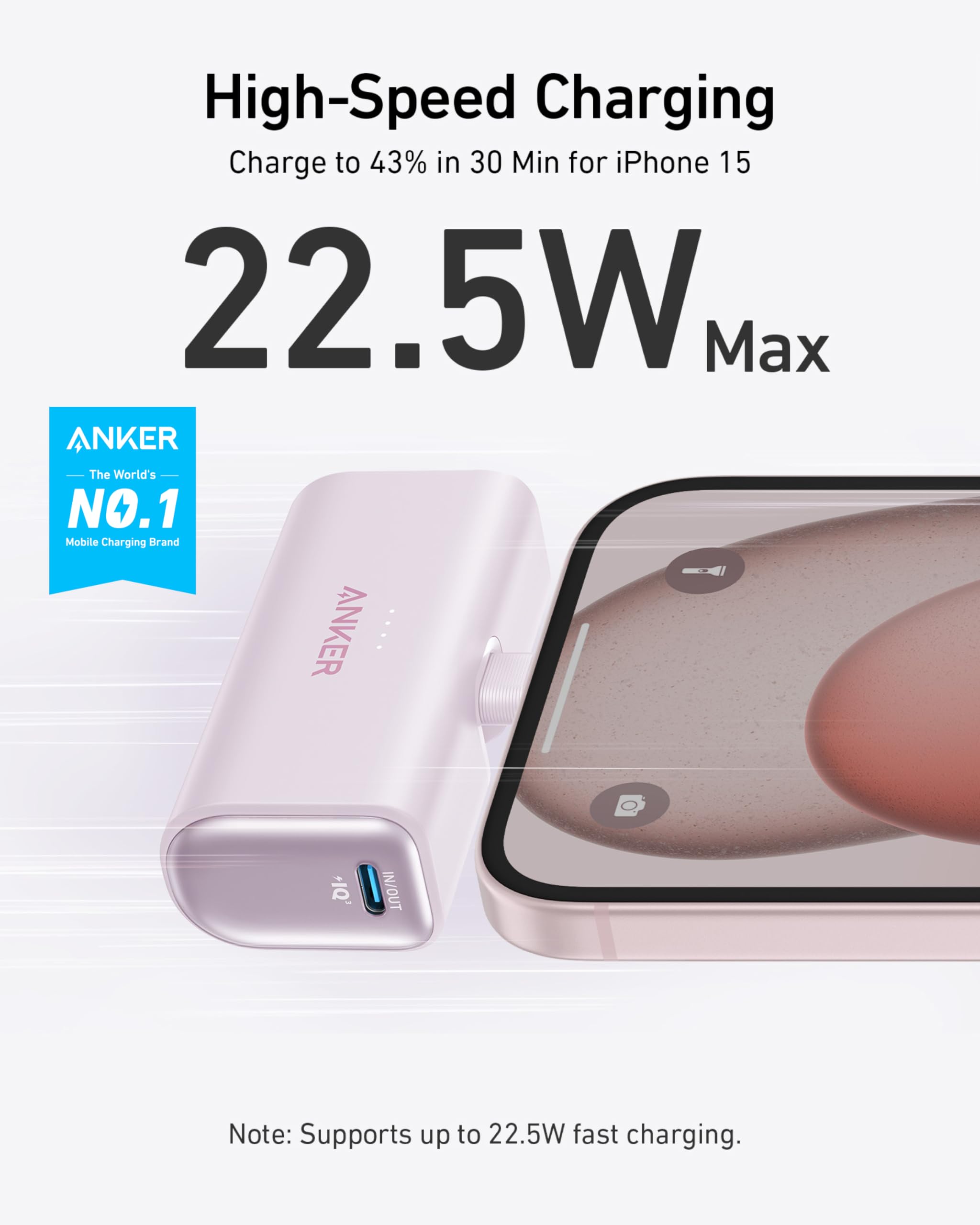 Foto 3 pulgar | Batería Externa Anker Nano De 5000 Mah Y 22,5 W Con Usb-c Para Iphone 15 - Venta Internacional.