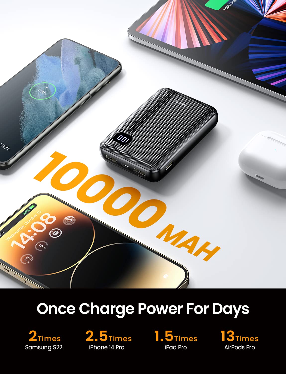 Foto 8 pulgar | Cargador Portátil Ainope Power Bank De 10000 Mah Usb-c Pd 20w - Venta Internacional.