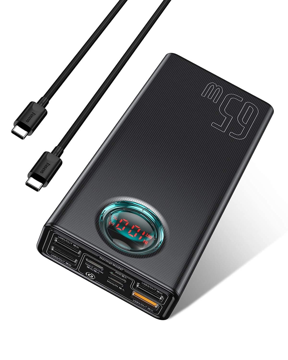 Foto 1 | Cargador Portátil Power Bank Baseus De 30 000 Mah Y 65 W, Color Negro - Venta Internacional.