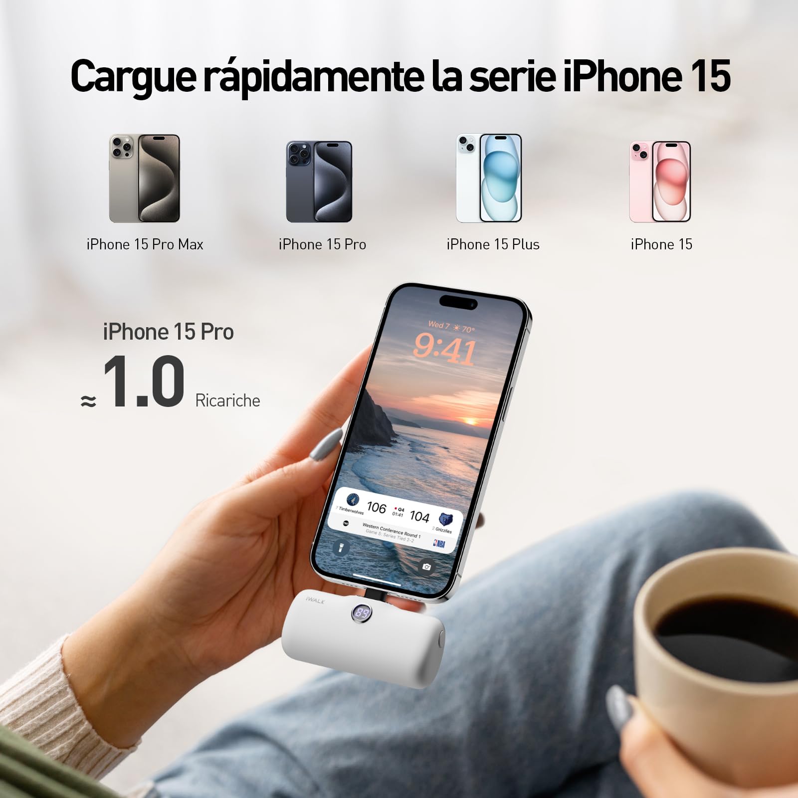 Foto 3 pulgar | Cargador Portátil Iwalk Usb-c 20w 4800mah Para Iphone 15 - Venta Internacional.