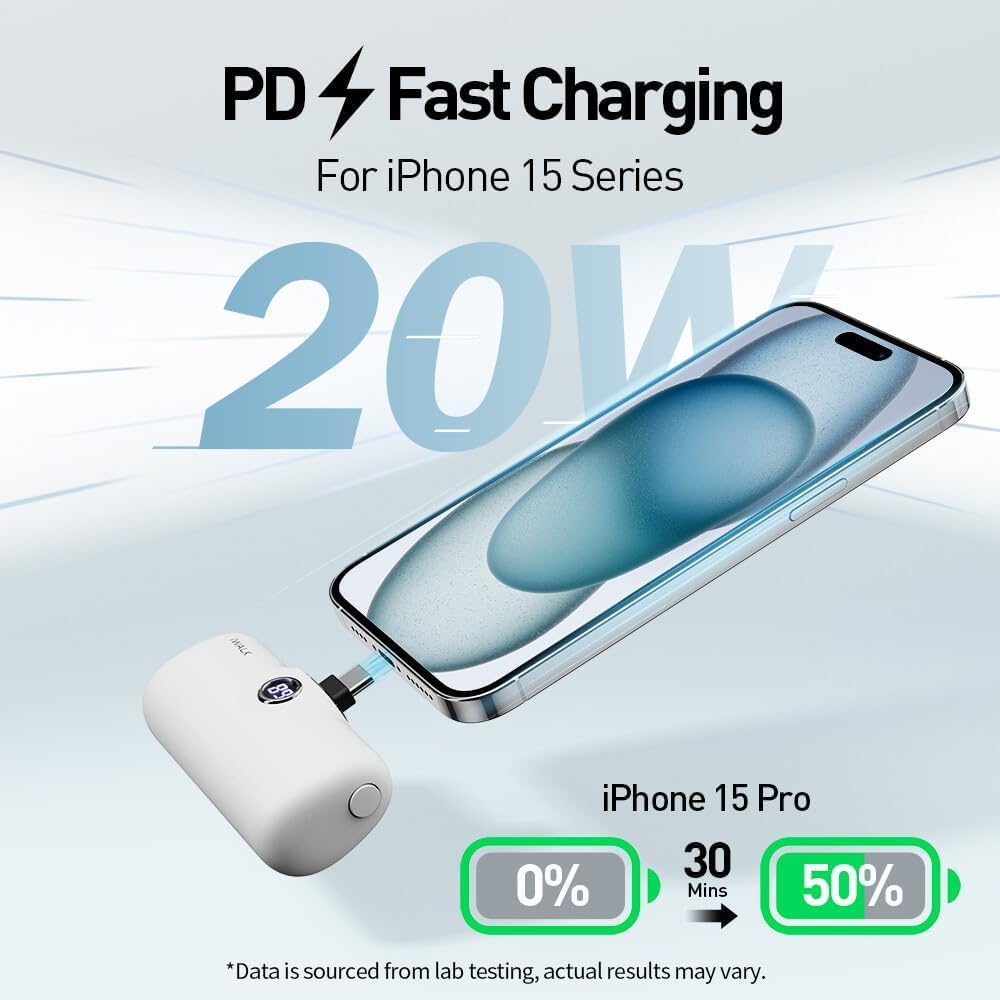 Foto 4 pulgar | Cargador Portátil Iwalk Usb-c 20w 4800mah Para Iphone 15 - Venta Internacional.