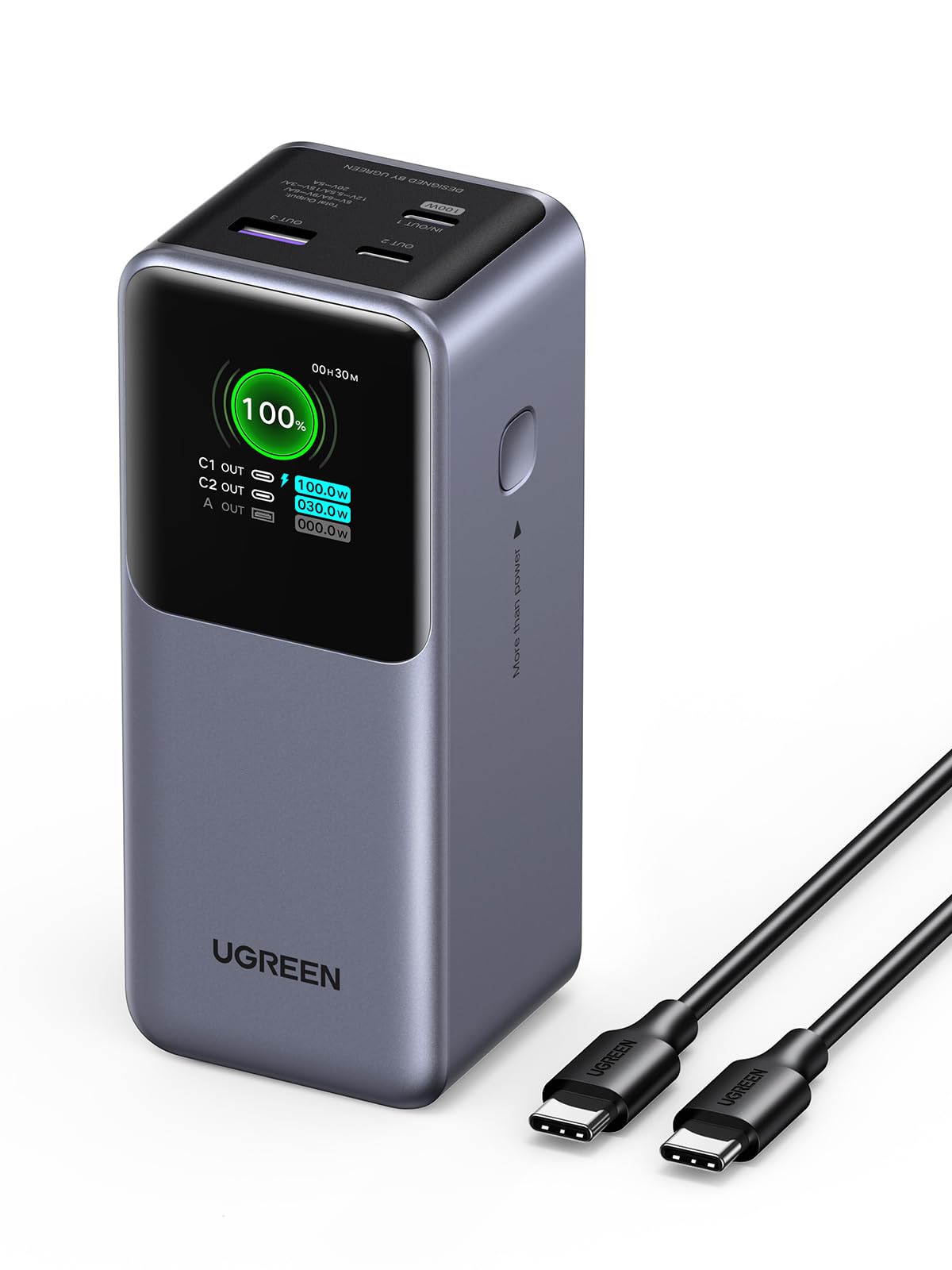 Foto 2 pulgar | Batería Externa Ugreen Nexode 20000mah 130w Con 3 Puertos Usb C - Venta Internacional.