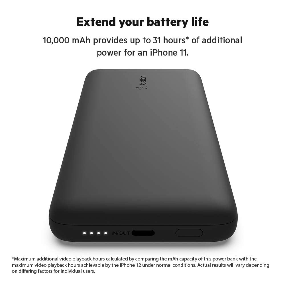 Foto 4 pulgar | Batería Externa Belkin Boostcharge Plus De 10.000 Mah Con Lightning Y Usb-c - Venta Internacional.