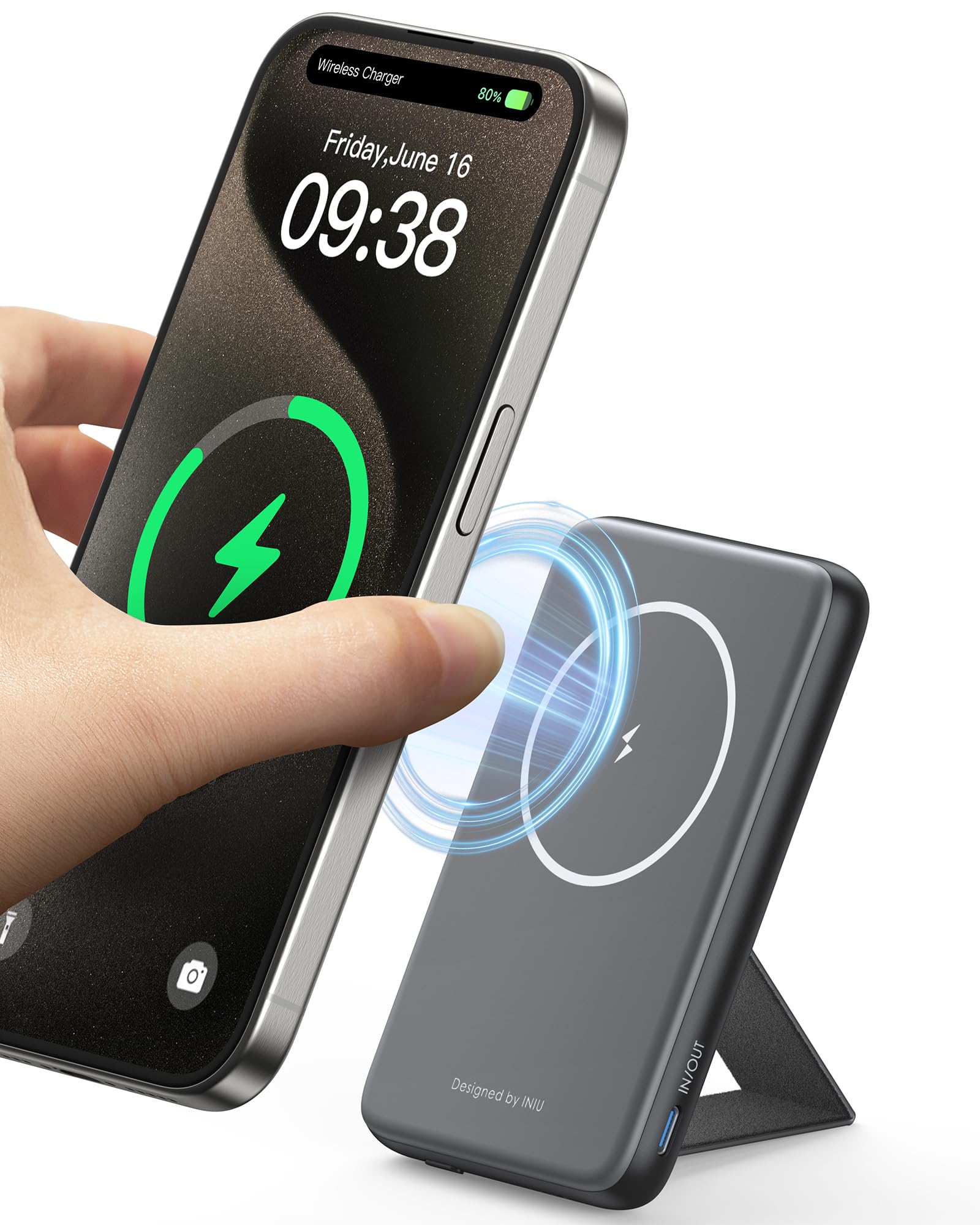 Foto 2 pulgar | Cargador Portátil Iniu Para Banco De Energía Magsafe De 6000 Mah Y 20 W - Venta Internacional.