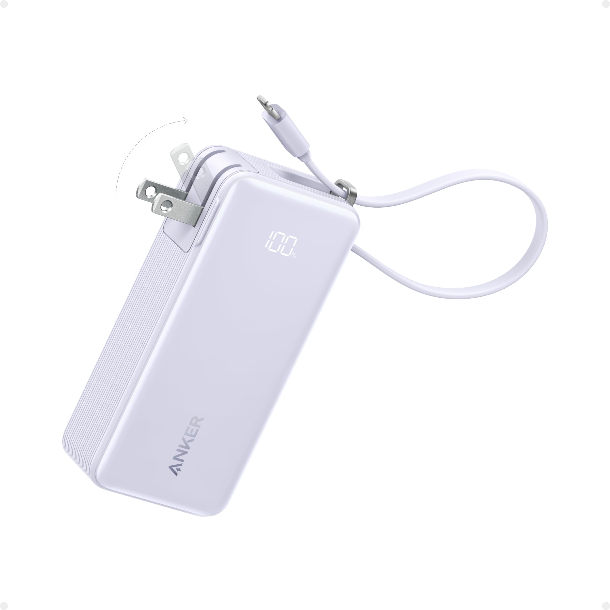 Power Bank Anker Nano 3 En 1 De 10.000 Mah Con Cable Lightning De 30 W - Venta Internacional.