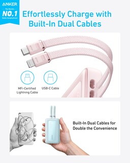 Foto 2 | Batería Externa Anker Zolo De 10 000 Mah Y 30 W Con Cable Usb C Y Lightning - Venta Internacional.