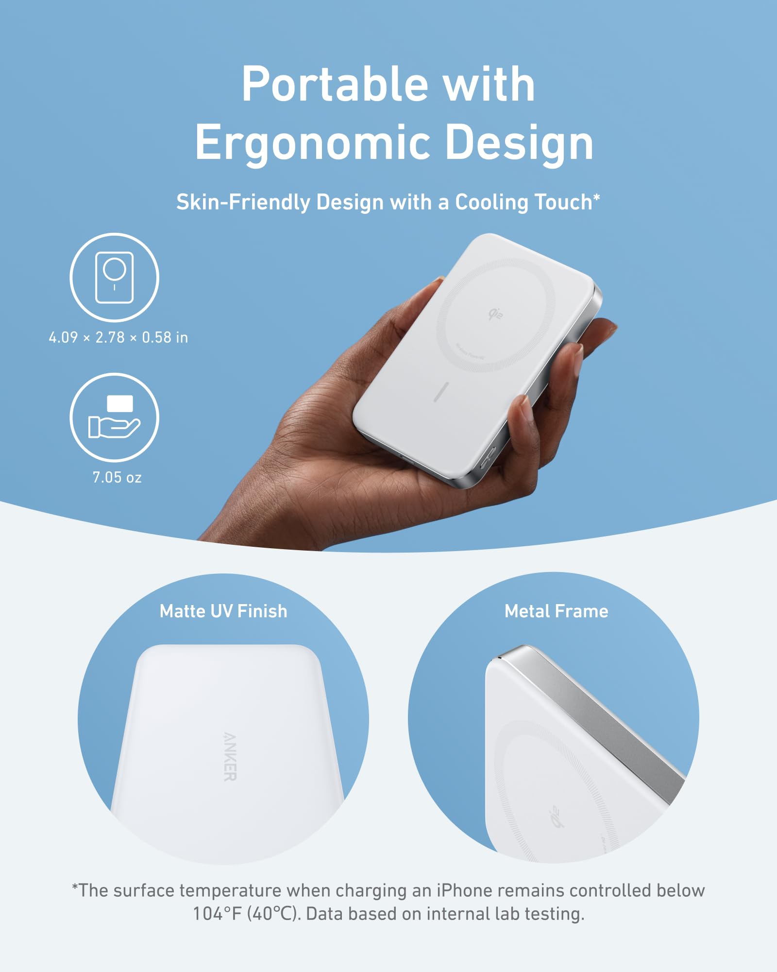 Foto 4 | Power Bank Anker Maggo De 10.000 Mah Con Carga Inalámbrica De 15 W - Venta Internacional.