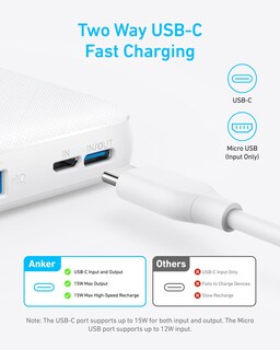 Foto 3 | Batería Externa Anker Powercore 10k 10,000mah Usb-c 5v/3a - Venta Internacional.