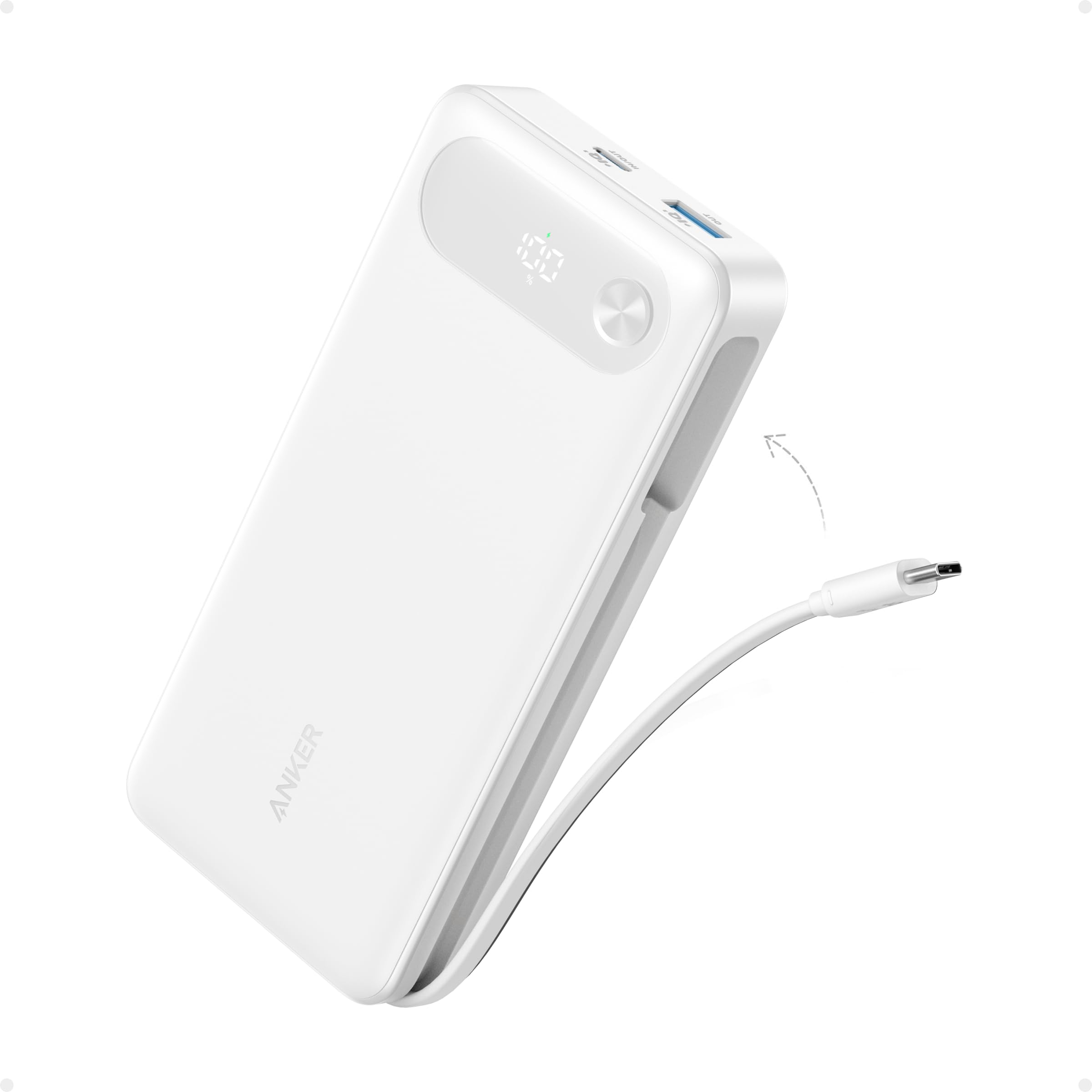 Power Bank Anker De 20.000 Mah Con Cable Usb-c De Carga Rápida De 87 W - Venta Internacional.