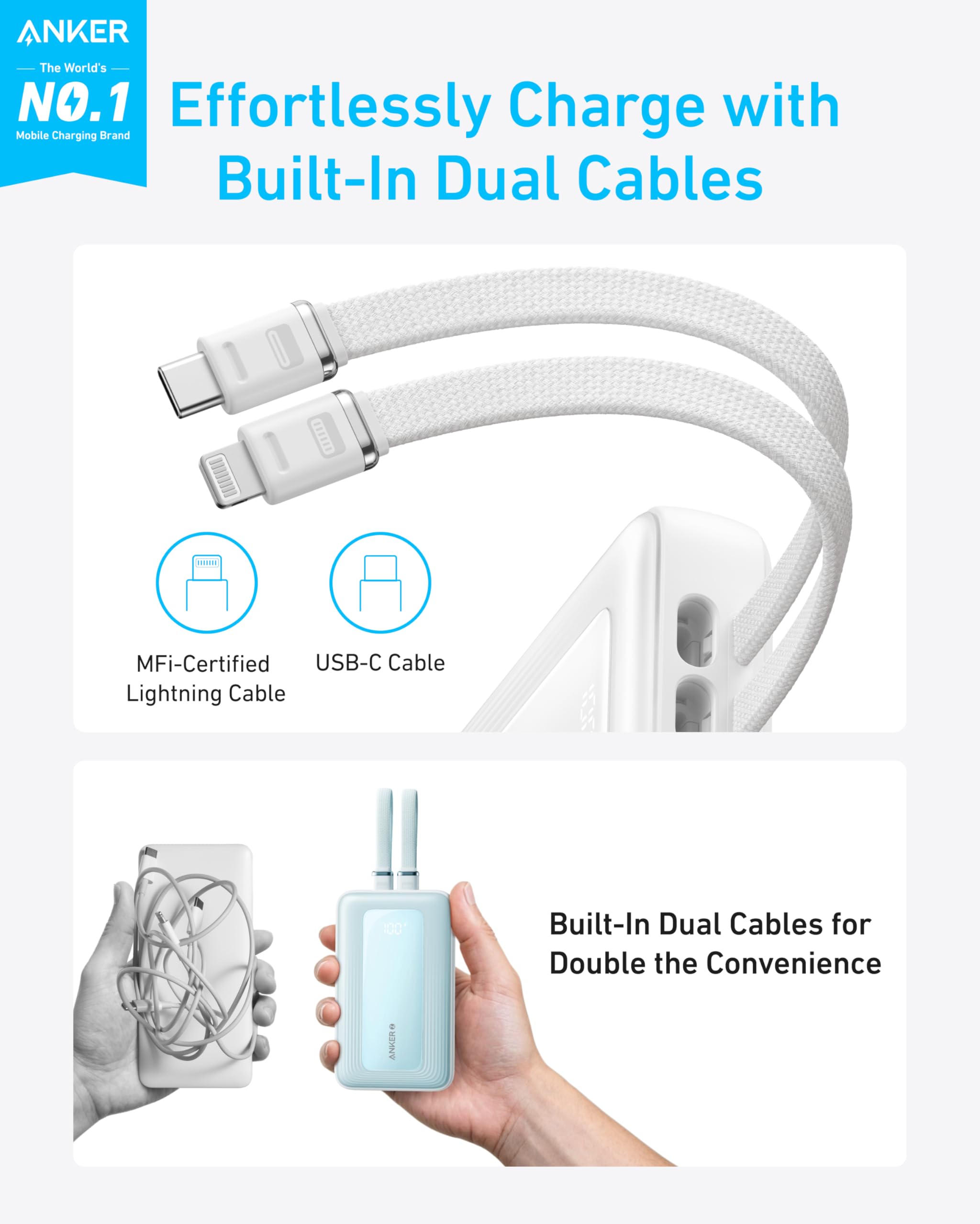 Foto 3 pulgar | Batería Externa Anker Zolo De 20 000 Mah Y 30 W Con Usb-c Y Lightning - Venta Internacional.