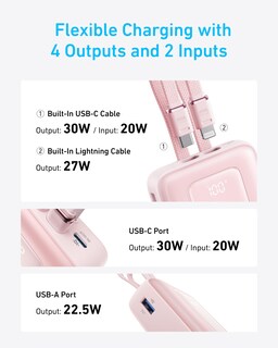 Foto 6 | Batería Externa Anker Zolo De 20 000 Mah Y 30 W Con Usb-c Y Lightning - Venta Internacional.