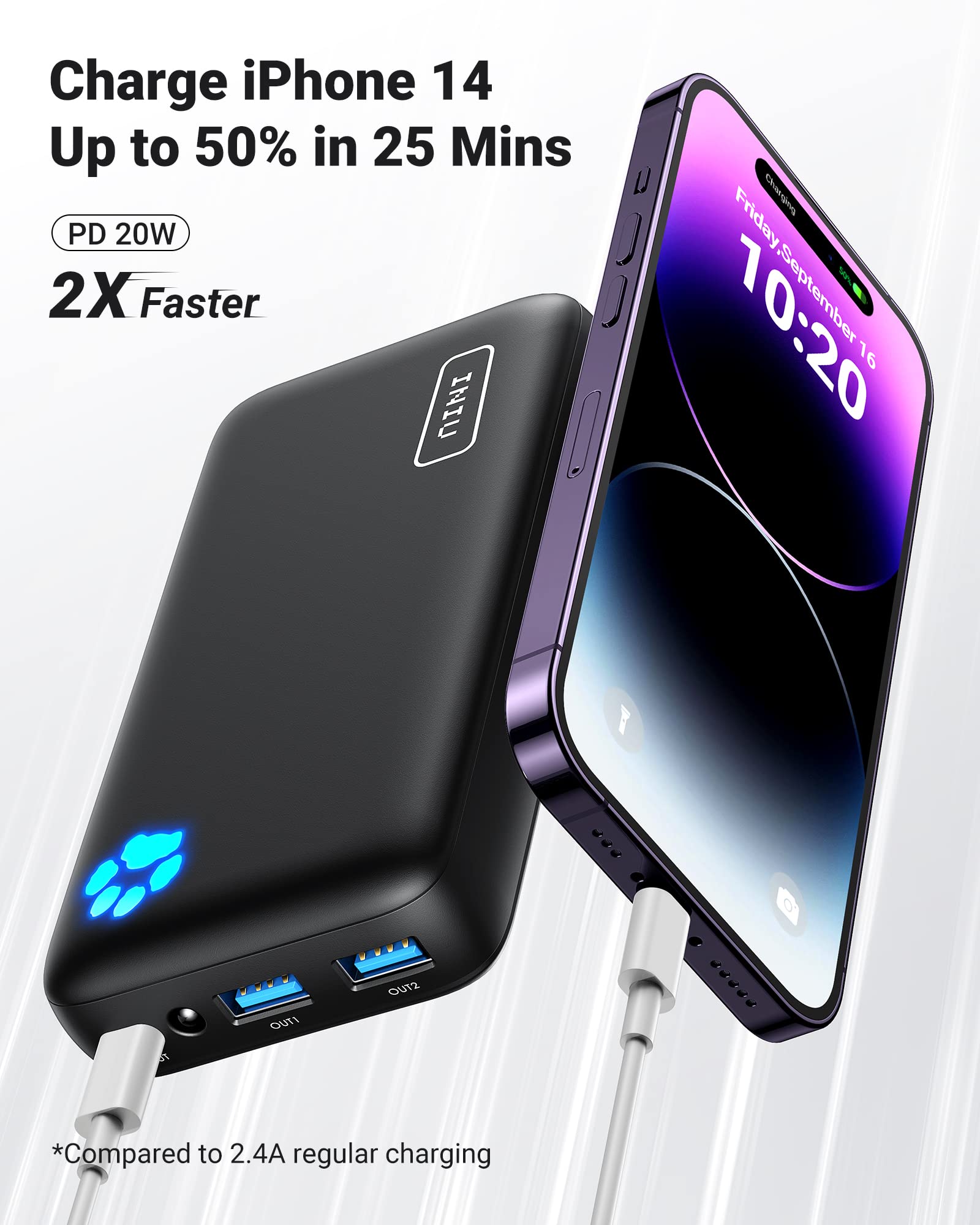 Foto 3 pulgar | Power Bank INIU 20000 Mah 22.5 W Pd QC USB C de Carga Rápida - Venta Internacional