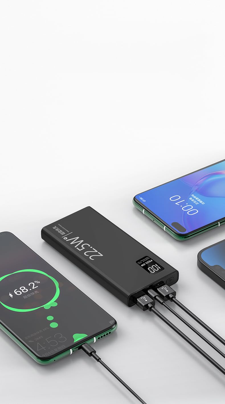 Foto 6 pulgar | Power Bank Karusale - Pantalla Led Pd4 (5000 Mah, 22,5 W), Color Negro - Venta Internacional.