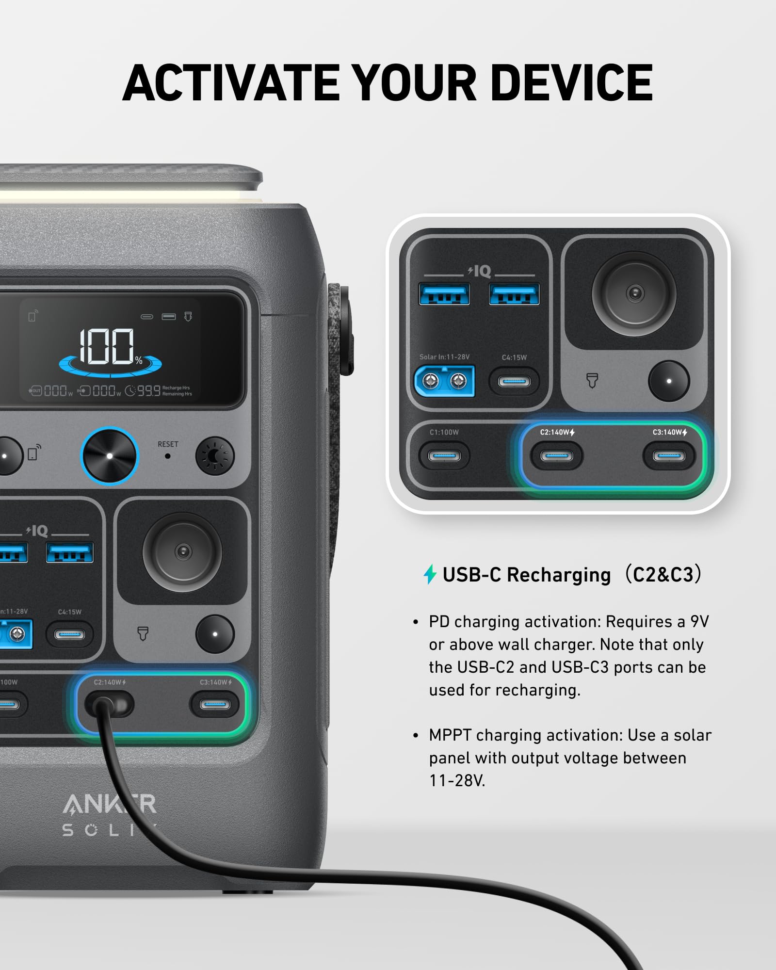 Foto 6 pulgar | Central Eléctrica Portátil Anker Solix C300 288wh (90.000 Mah) - Venta Internacional.