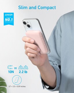 Foto 2 | Cargador Portátil Anker 321 Maggo Con Batería De 5000 Mah, Color Rosa - Venta Internacional.