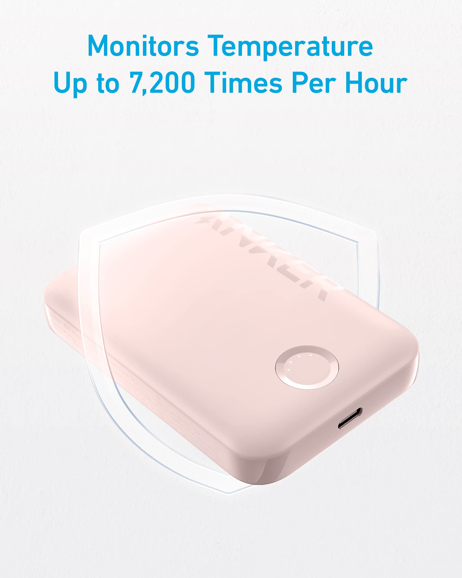 Foto 5 pulgar | Cargador Portátil Anker 321 Maggo Con Batería De 5000 Mah, Color Rosa - Venta Internacional.