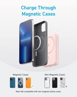 Foto 7 | Cargador Portátil Anker 321 Maggo Con Batería De 5000 Mah, Color Rosa - Venta Internacional.