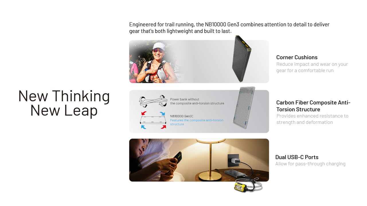 Foto 3 | Banco De Energía Nitecore Nb10000 Gen Iii De 10000 Mah Con Puertos Usb-c - Venta Internacional.